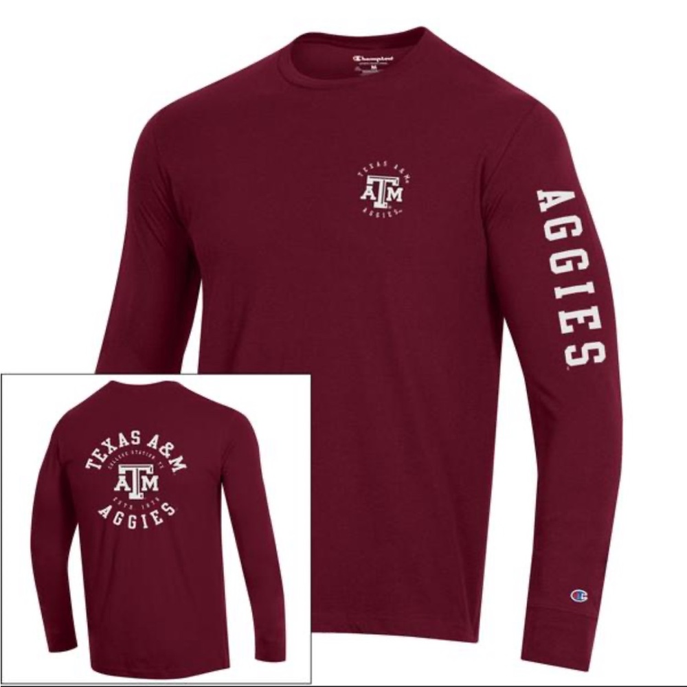 A&M Champion Maroon Texas A&M Aggies Long Sleeve Shirt